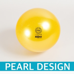 니스포 리듬체조 공 - FIG 7인치 펄디자인 펄 옐로우 (펄이 들어간 노란색/PEARL YELLOW)