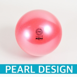 니스포 리듬체조 공 - FIG 7인치 펄디자인 펄 레드 (펄이 들어간 빨간색/PEARL RED)