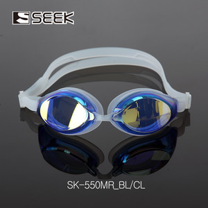 SEEK 프리미엄 성인용 미러코팅 물안경 SK550MR 블루