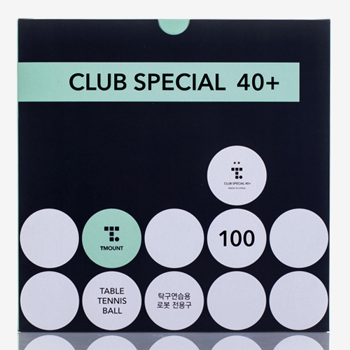 [티마운트] 클럽 스페셜 40+ (100입) 탁구공